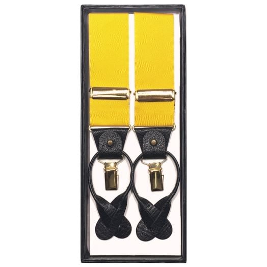 O'Connell's Woven Nylon Braces - Stripe - Gold (093289)
