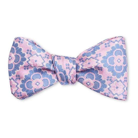 O'Connell's Woven Silk Bow Tie - Exploded Medallion - Pink (115456)