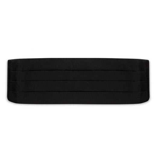 O'Connell's Woven Silk Grosgrain Cummerbund - Black (117759)
