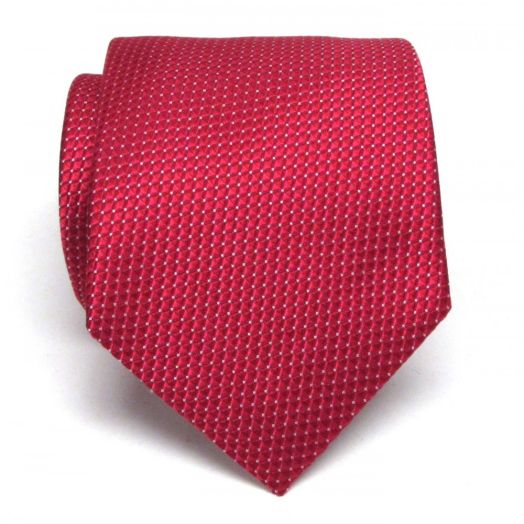 O'Connell's Woven Silk Necktie - Red Tri-Tic (82188)