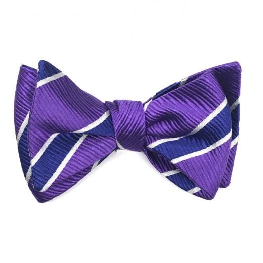 O'Connell's Woven Silk Stripe - Purple, White, Blue (88236)