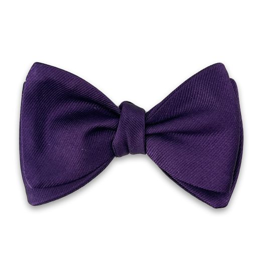 O'Connell's Woven Silk Twill Bow Tie - Solid - Purple (095291)
