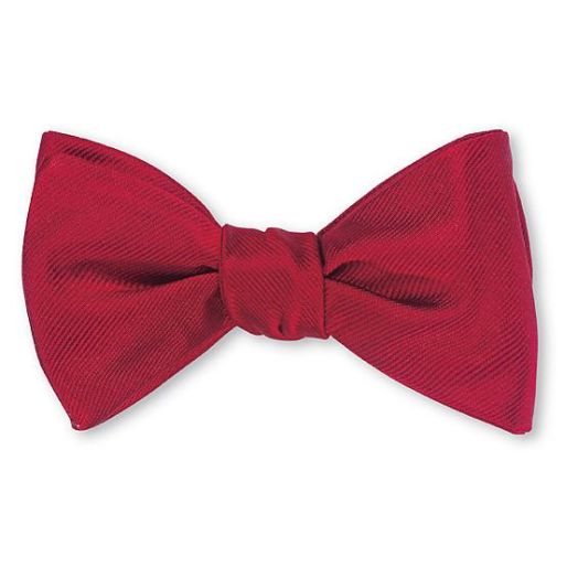 O'Connell's Woven Silk Twill Bow Tie - Solid - Red (70169)