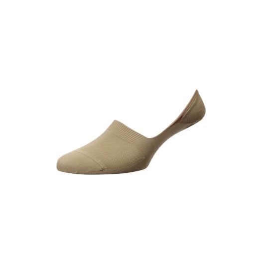 Pantherella Seville Invisible Socks - Solid - Light Khaki
