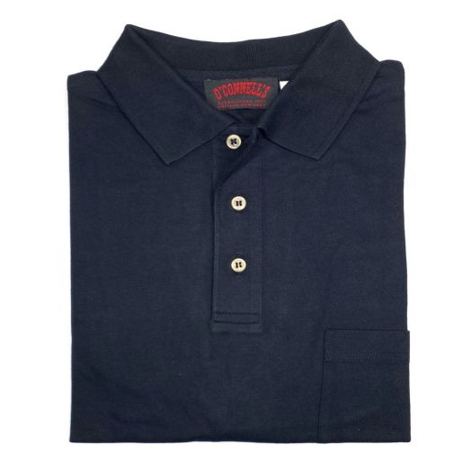 O'Connell's Pima Cotton Knit Polo Shirt - Black
