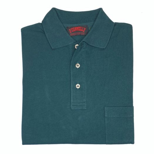 O'Connell's Pima Cotton Knit Polo Shirt - Forest