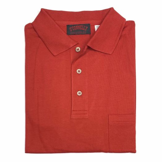 O'Connell's Pima Cotton Knit Polo Shirt - Red