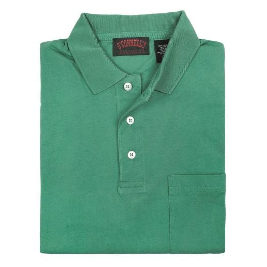 O'Connell's Pima Cotton Knit Polo Shirt - Sage