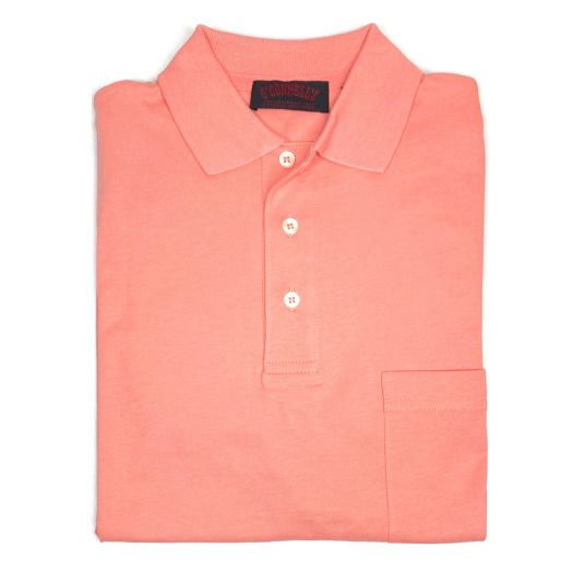 O'Connell's Pima Cotton Knit Polo Shirt - Sunset