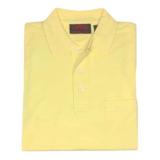O'Connell's Pima Cotton Knit Polo Shirt - Yellow