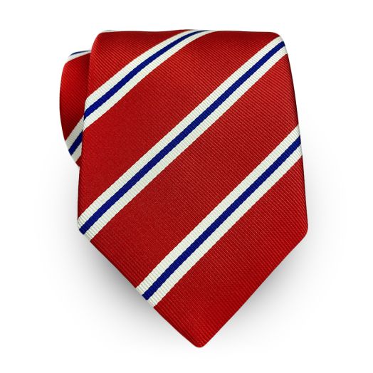 Robert Jensen Silk Necktie - Stripe - Lime with White & Navy (115168)