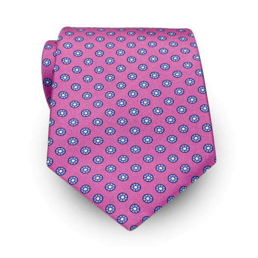 Robert Jenson 50 ounce Silk Print Tie - Mini Medallion - Orchid (109255)