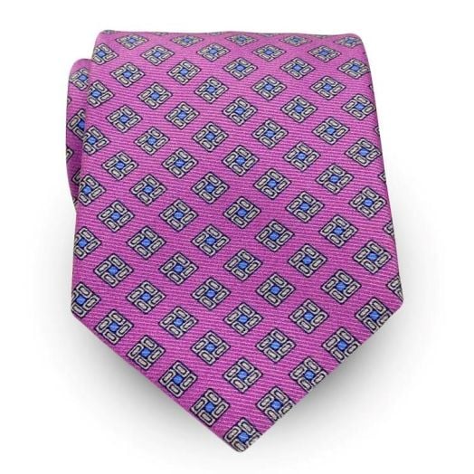 Robert Jenson 50 ounce Silk Print Tie - Neat - Lilac (109252)