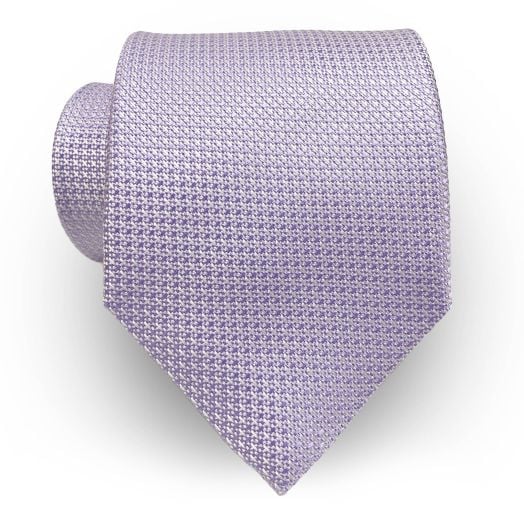 Robert Jenson Solid Woven Silk Necktie - Lilac (103397)