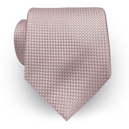 Robert Jenson Solid Woven Silk Necktie - Soft Pink (103552)