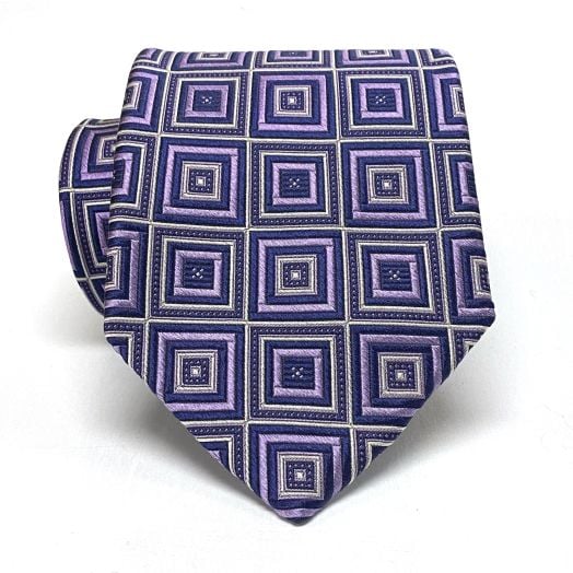 Robert Talbott 'Best of Class' Silk Woven Tie - Navy & Lilac (099305)