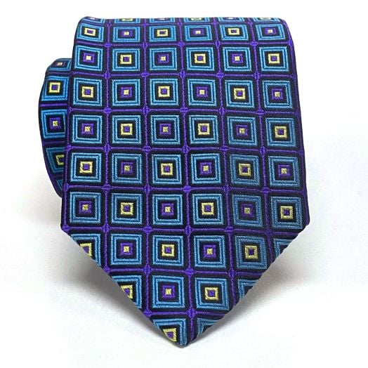 Robert Talbott 'Best of Class' Silk Woven Tie - Turquoise & Purple (099319)