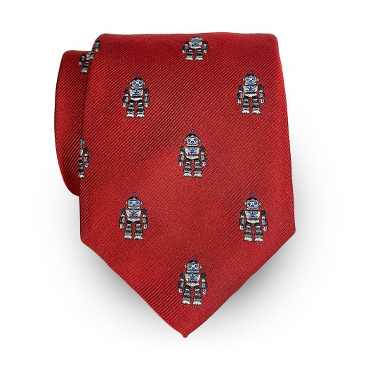 Robert Talbott 'Est. 1950' Collection Silk Tie - Vintage Robot - Red(68885)