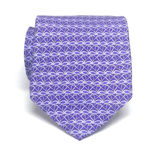 Robert Talbott Silk Print Tie - Flamingos - Purple (095971)
