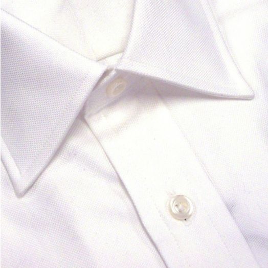 Vintage Robert Talbott Spread Collar Dress Shirt - Cotton Basketweave - White
