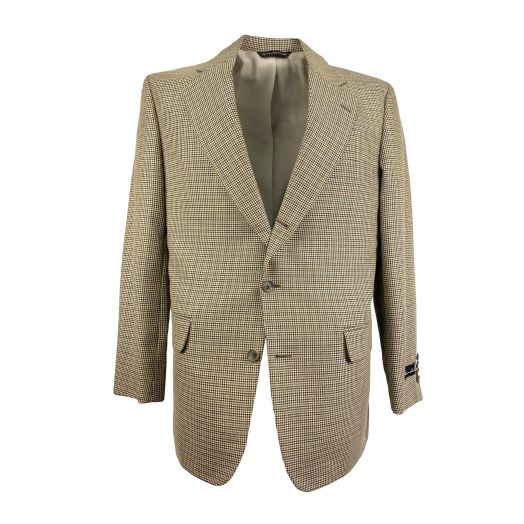 Samuelsohn Sport Coat - Wool & Silk - Tan, Slate, Moss, Forest Green & Eggplant Check