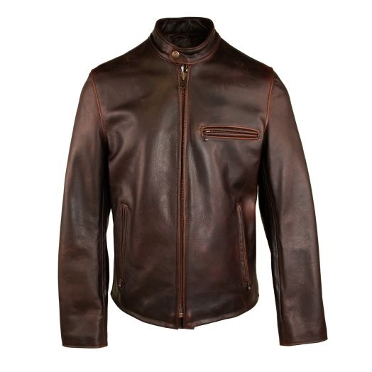 Schott NYC Cafe Racer Jacket - Brandy (550)