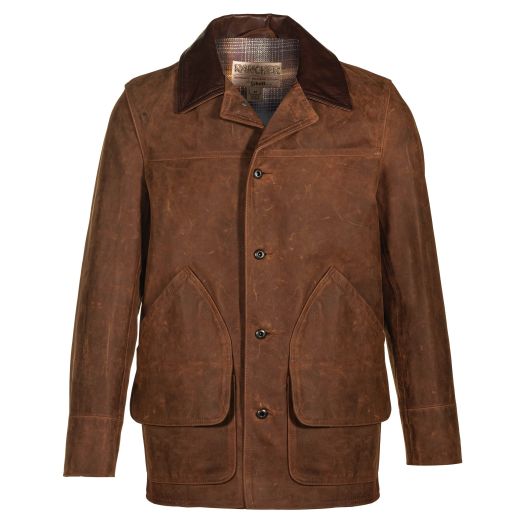 Schott NYC Oiled Cowhide Rancher Jacket - Brown