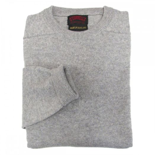 O'Connell's Scottish Cashmere Crewneck Sweater - Light Grey