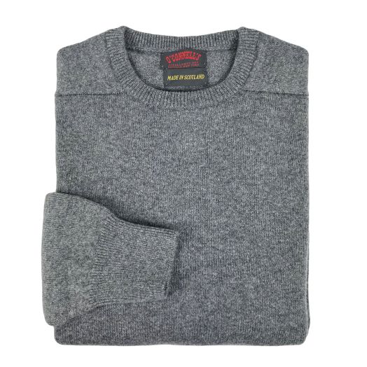 O'Connell's Scottish Cashmere Crewneck Sweater - Medium Grey