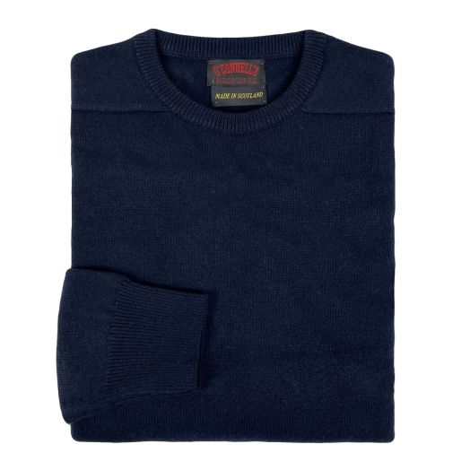 O'Connell's Scottish Cashmere Crewneck Sweater - Navy
