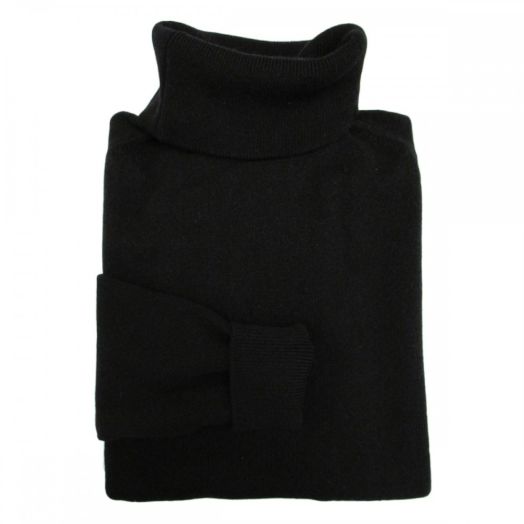 O'Connell's Scottish Cashmere Turtleneck Sweater - Black