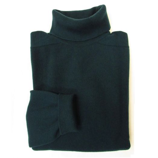O'Connell's Scottish Cashmere Turtleneck Sweater - Holly