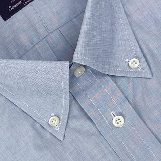 Seaward & Stearn Button Down Dress Shirt - End-on-End - Blue