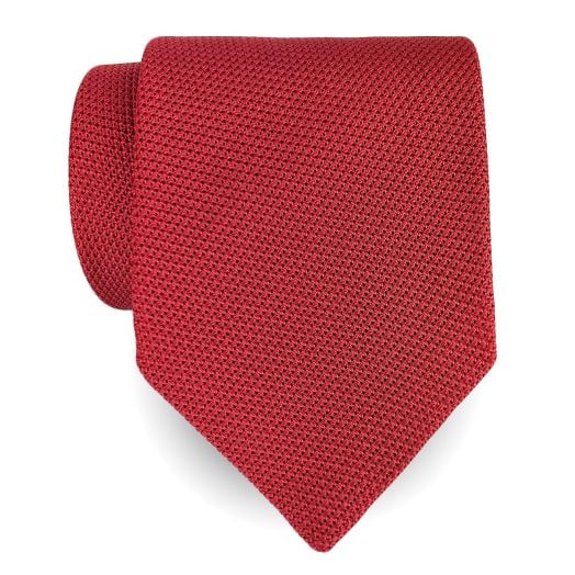 Seaward & Stearn English 'Garza Fina' Silk Grenadine Tie - Red (112332) Extra Long