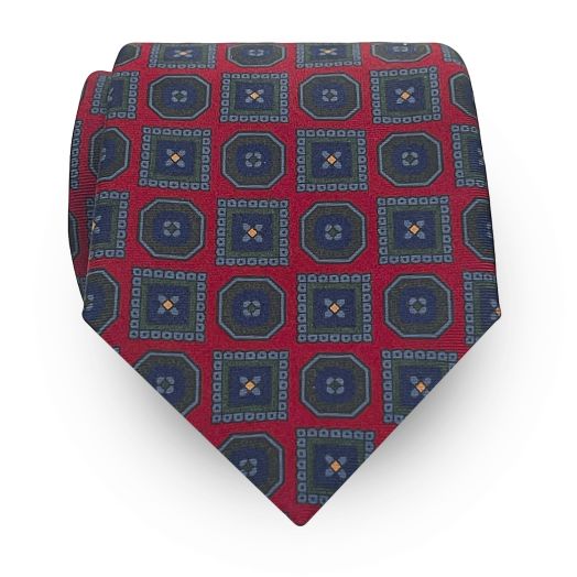Seaward & Stearn English Ancient Madder Tie - Large Neat - Red (109236)