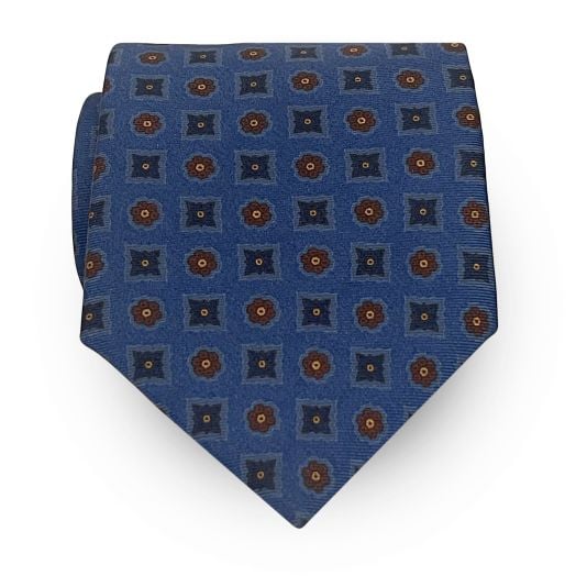 Seaward & Stearn English Ancient Madder Tie - Neat - Royal (109234)