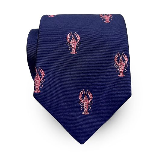 Seaward & Stearn English Woven Silk Club Tie - Lobsters  (110850)