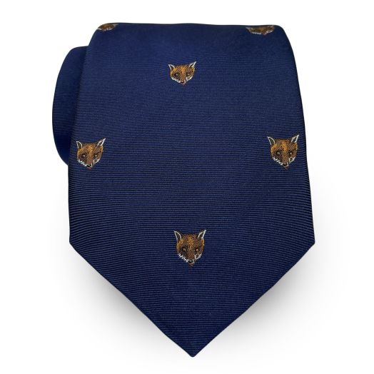 Seaward & Stearn English Woven Silk Club Tie - Mr. Fox (113248)