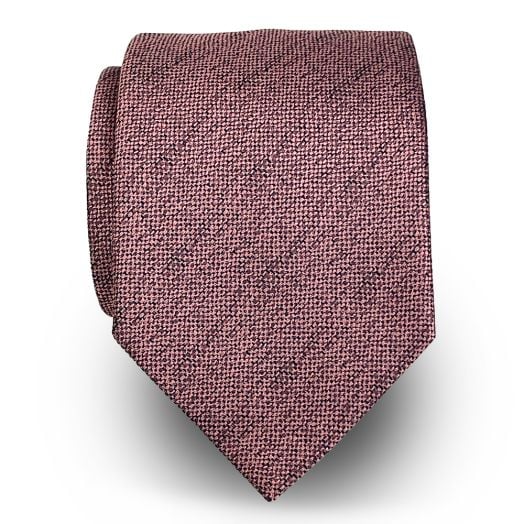 Seaward & Stearn English Woven Tussah Silk Tie - English Rose (116750) Extra Long