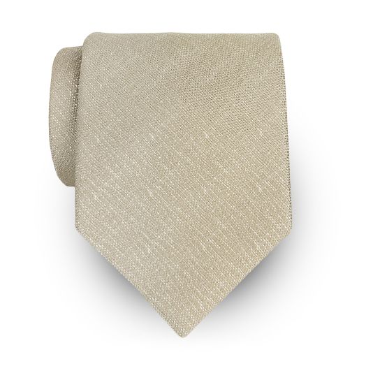 Seaward & Stearn English Woven Tussah Silk Tie - Tan - Extra Long (118922)