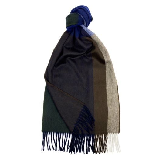Seaward & Stearn Lambswool Angora Block - Midnight & Brown (105413)