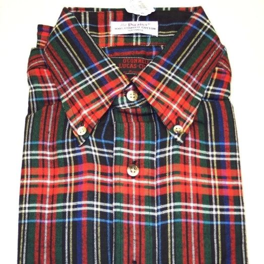 Sero Shirtmakers Vintage Long Sleeve Combed Cotton Flannel Sportshirt - Mlt7