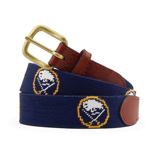 Smathers & Branson Needlepoint Belt - Buffalo Sabres