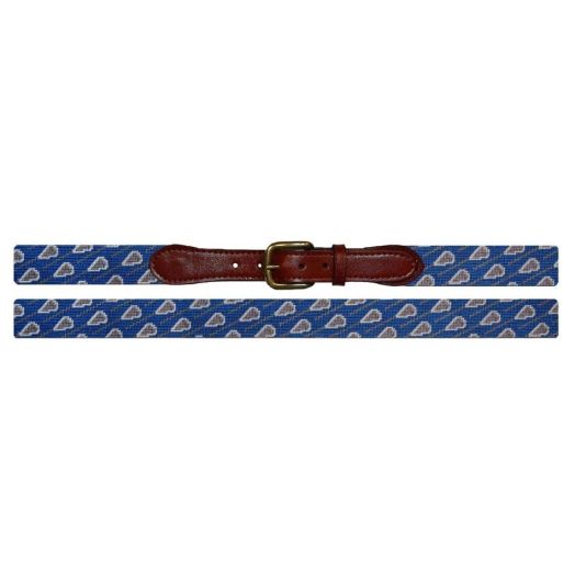 Smathers & Branson Needlepoint Belt - Lacrosse (Light Blue)