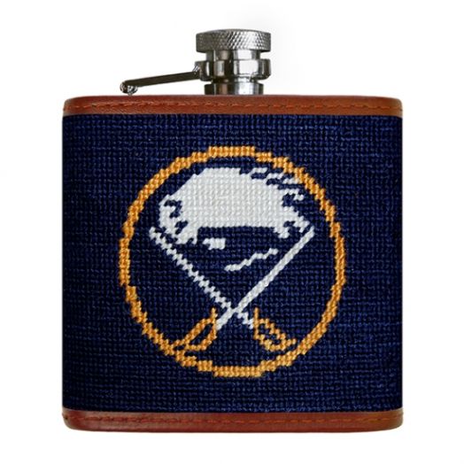 Smathers & Branson Needlepoint Flask - Buffalo Sabres