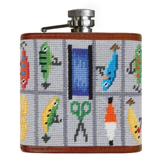 Smathers & Branson Needlepoint Flask - Tackle Box