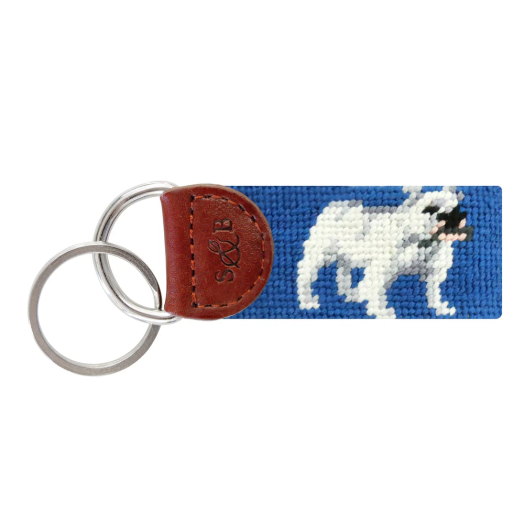 Smathers & Branson Needlepoint Key Fob - Bulldog