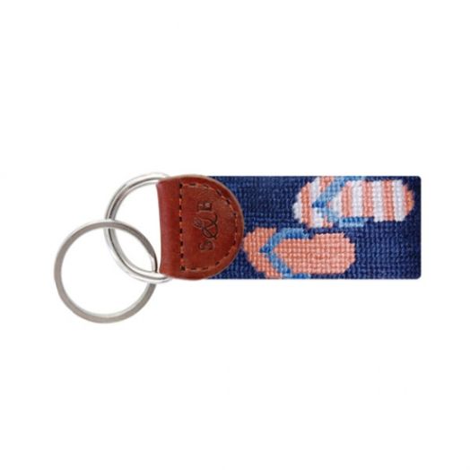 Smathers & Branson Needlepoint Key Fob - Flip Flops