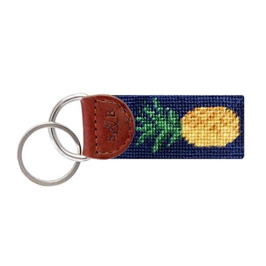 Smathers & Branson Needlepoint Key Fob - Pineapple