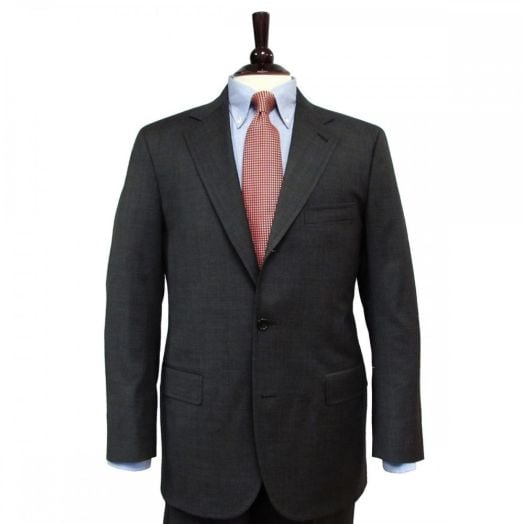 Southwick Suit - Super 120's Tropical Worsted Wool - Tic Weave Charcoal